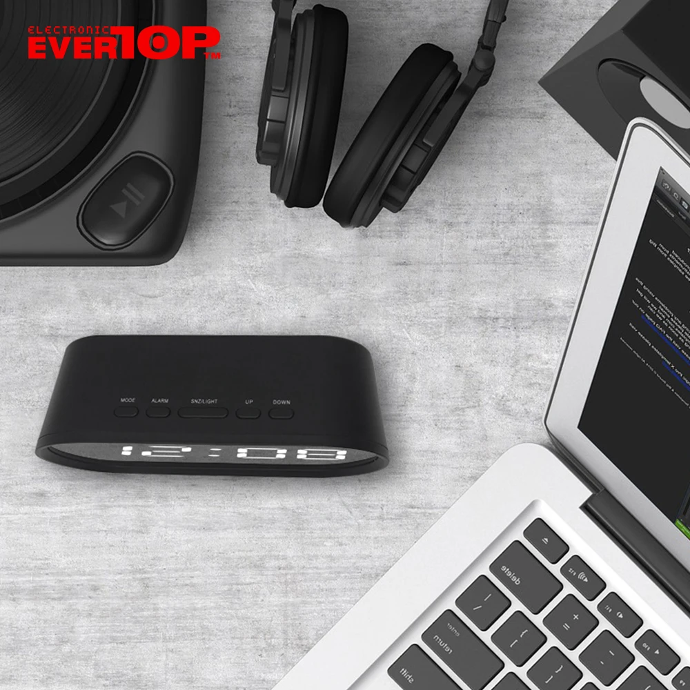 Новейший будильник цифровой функциональный Настольный светодиодный