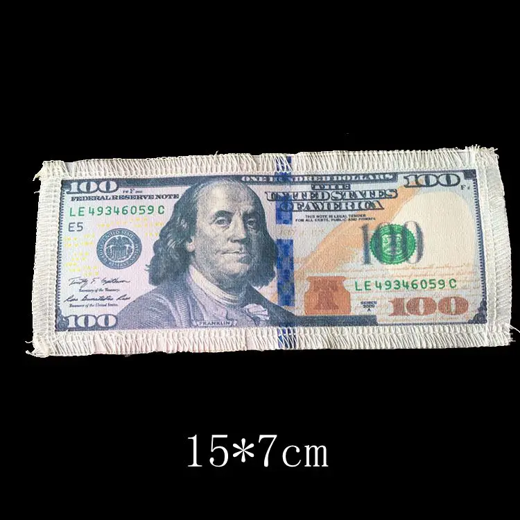 $100 embroidery patch Decal clothing shoes and hats decoration Decal patch