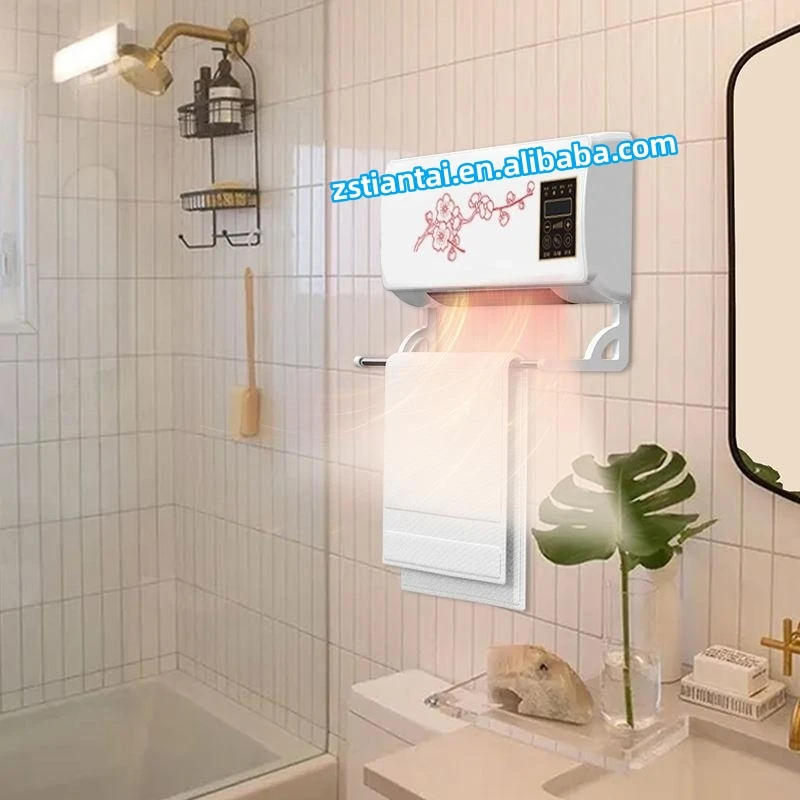 Super quiet electric wall mounted heater household ptc ceramic electric fan heater smart timing wall mounted room heaters