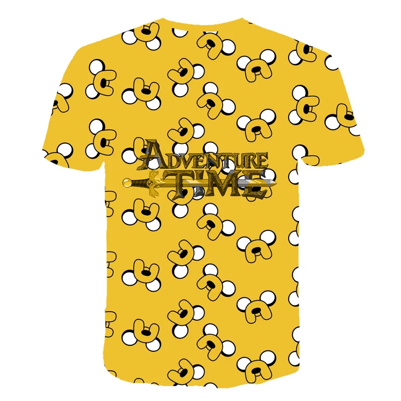 Summer new animation Adventure Time T-Shirt Finn and Jake tshirt man The dog face funny Cartoon 3d print Unisex t shirt men