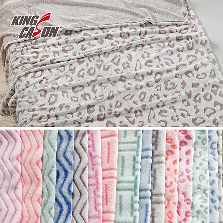 Kingcason China Factory Two Sides Glue Printed 100%Polyester Sherpa Coral Fleece Fabric Velvet For Pajamas Blanket Bedding Towel