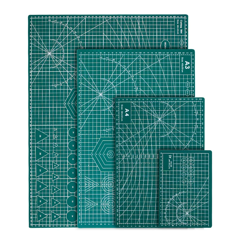 Multiple Color A5 A4 A3 A2 Double Sided Self Healing Flexible 3mm PVC Cutting Mat