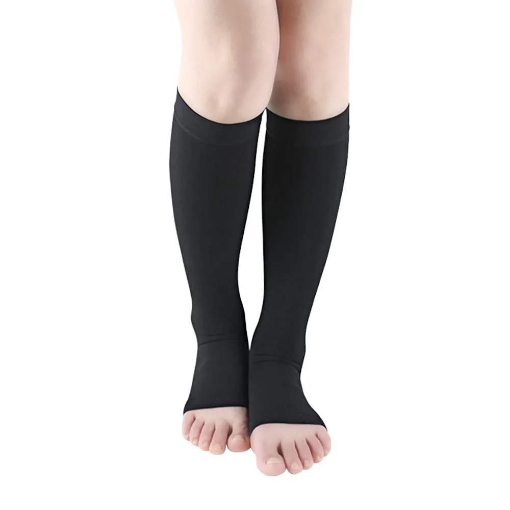 Anti-Varicose Anti-Slip Invisible Sweat Absorbing Elastic Plastic Leg Compression Socks