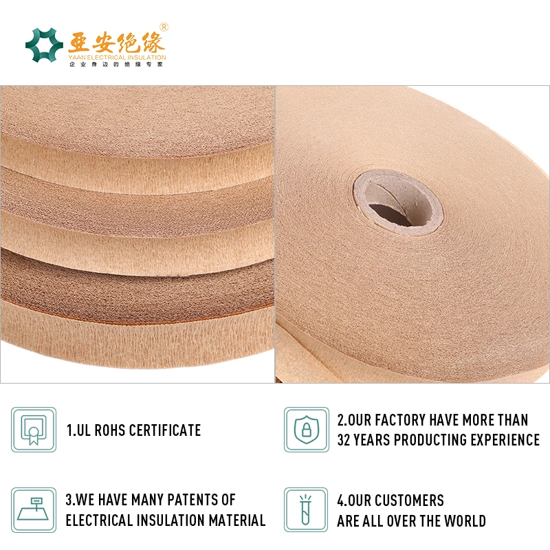 Yaan insulation materials flexible pipe transformer crepe insulation paper electrical insulating material insulation paper crepe