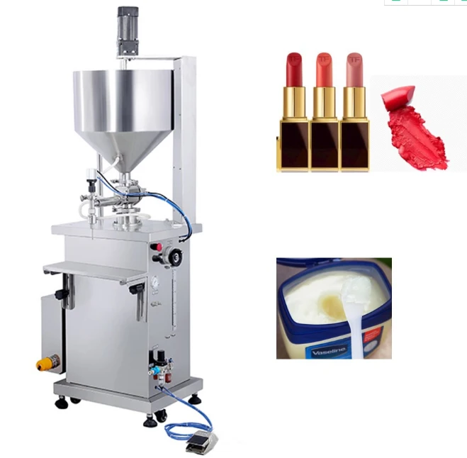 Automatic Cosmetic Shea Butter Heating Mixing Custard High Viscosity Jar Paste Bottle Filling Machine