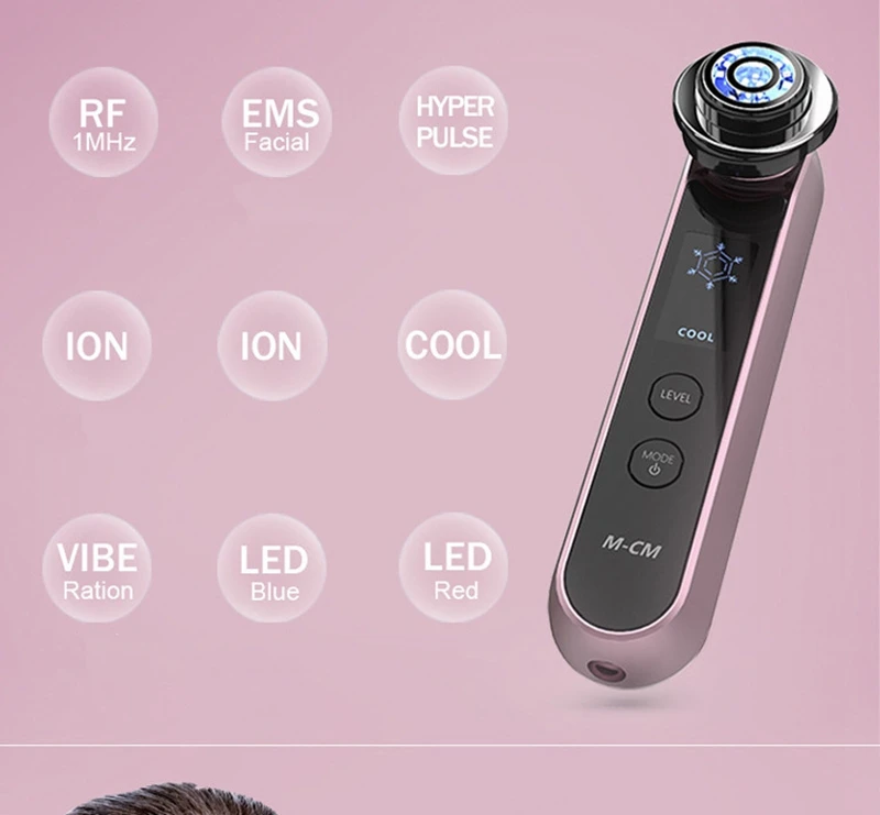 Electric Photon Vibration Face-Lifting Instrument Cooling Thermal RF Ems Micro-Current Face-Lifting Device With Pad