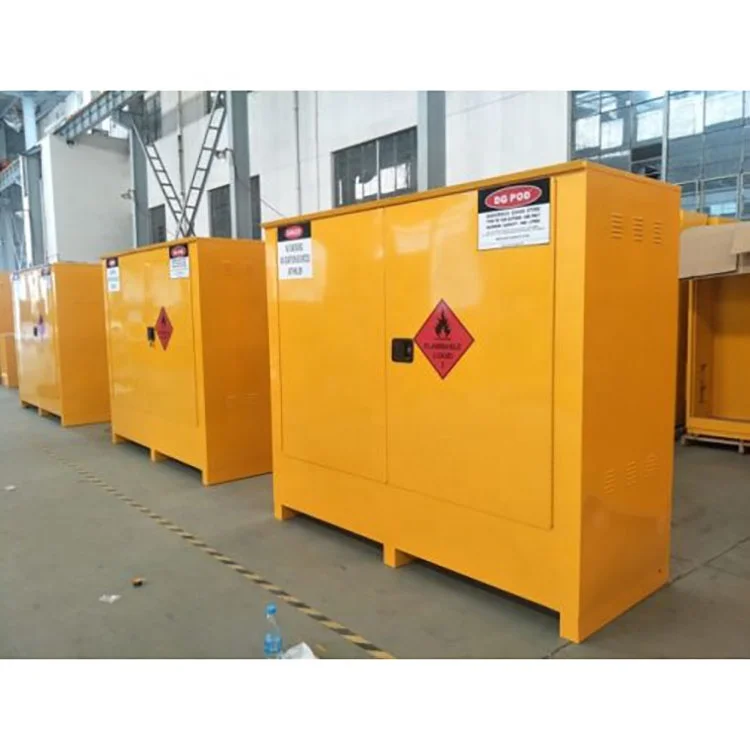 outdoor chemical storage lockers customized Double Door Industrial chemical drums storage Safety Cabinet for Flammables