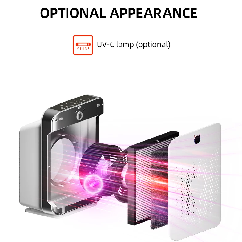 JNUO Hot Sale 2023 Air Purifier Hepa Filter with Remote Control Air Purifiers For Hotel