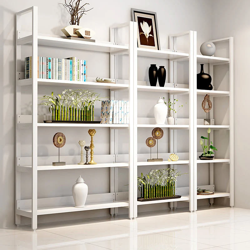 Industrial Bookshelf 5-Tier Vintage Bookcase and Bookshelves Wood and Metal Shelving Unit Display Rack and Storage Organizer