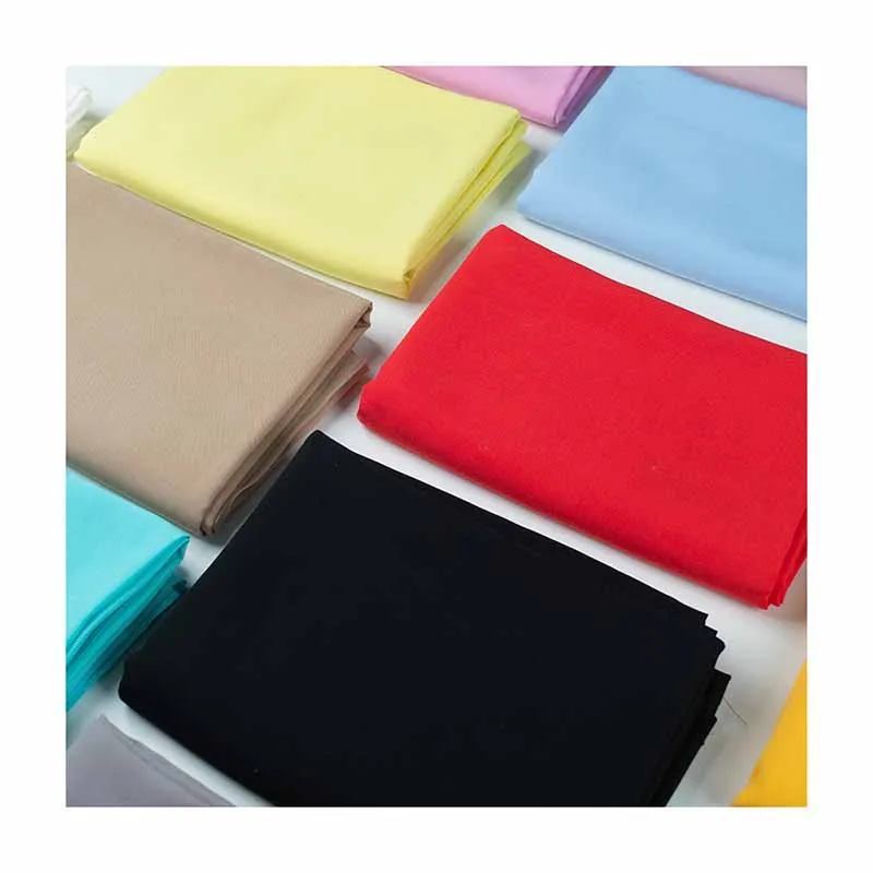 100% Rayon Viscose Fabric 125gsm Rayon Challis Poplin Plain Dyed for Shirts