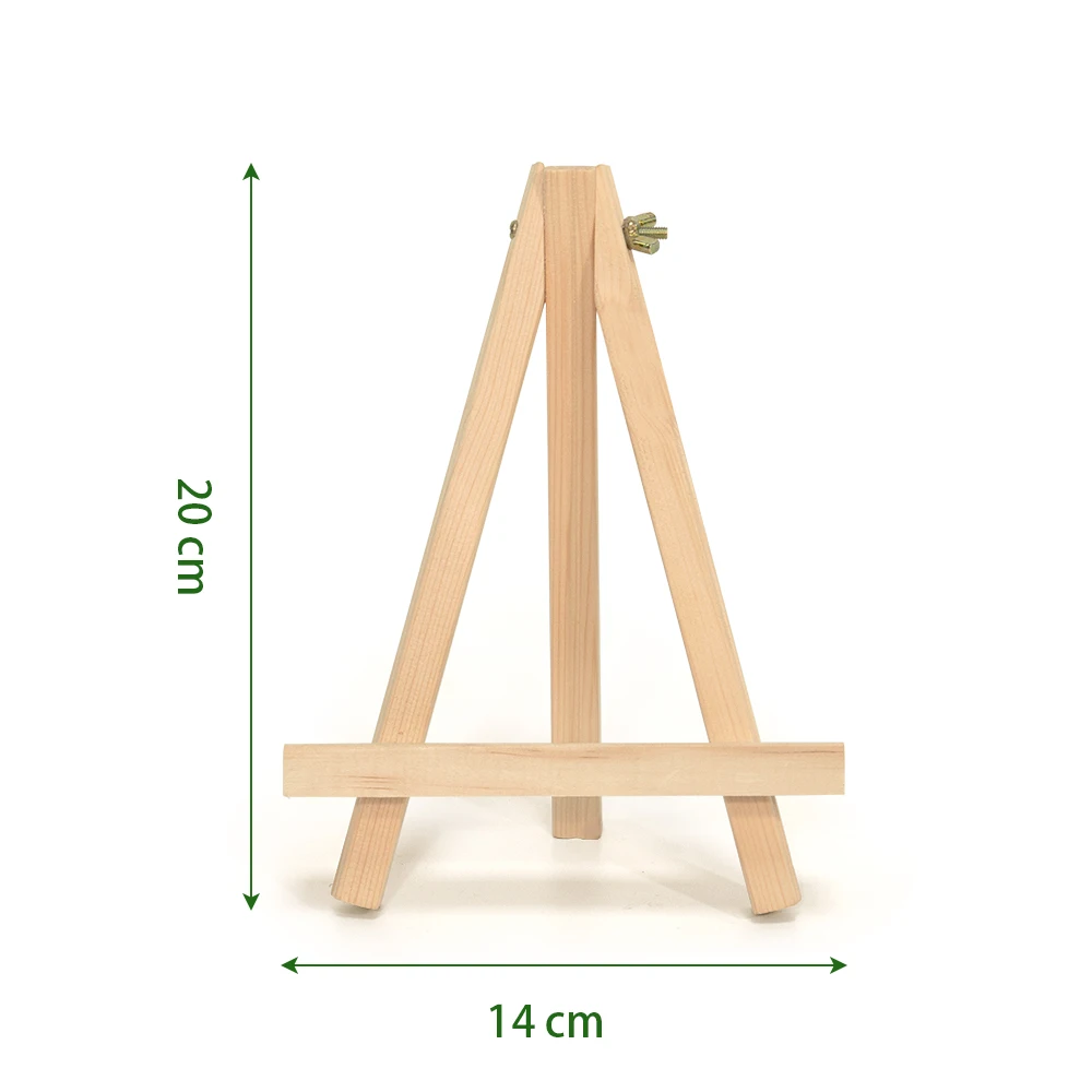 Art Tabletop Easel Wooden Easel With Screw Kids 14x20cm Tripod Mini Pine Easel For Painting Display