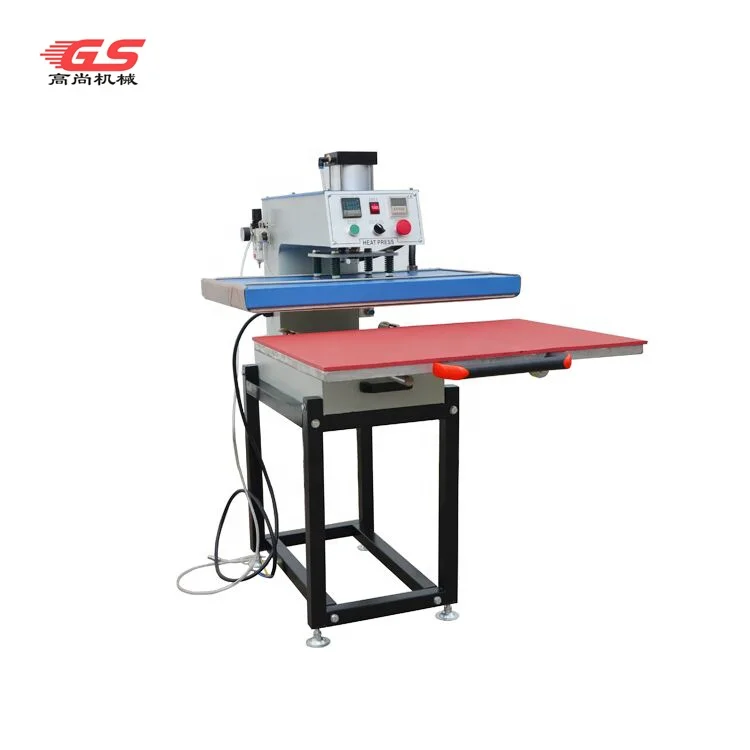 Pneumatic driver pull-out platen thermal printhead heat press machine for glass transfer