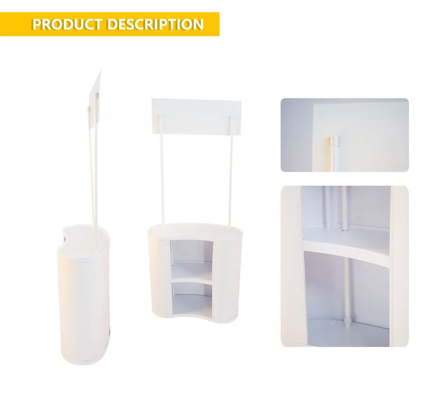wholesale promotion counter customized ABS PP PVC plastic metal aluminum tension fabric pop up promotion table price