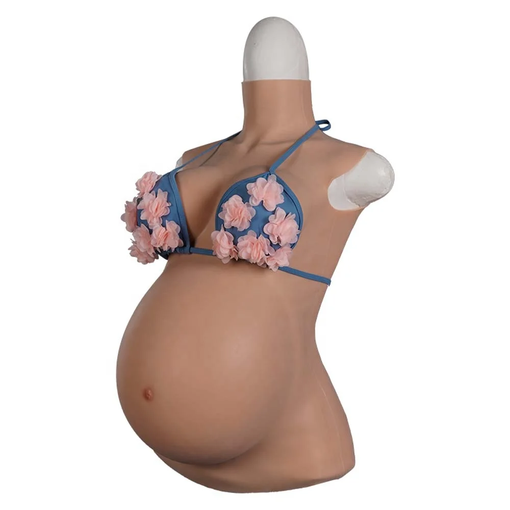 Silicone Fake Belly Pregnant women fake belly movie props 9 month For crossdresser