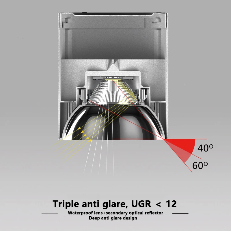 Jpungsun IP65 Waterproof COB Surface Mounted LED Downlight Suspended Project Dimmable Down Light