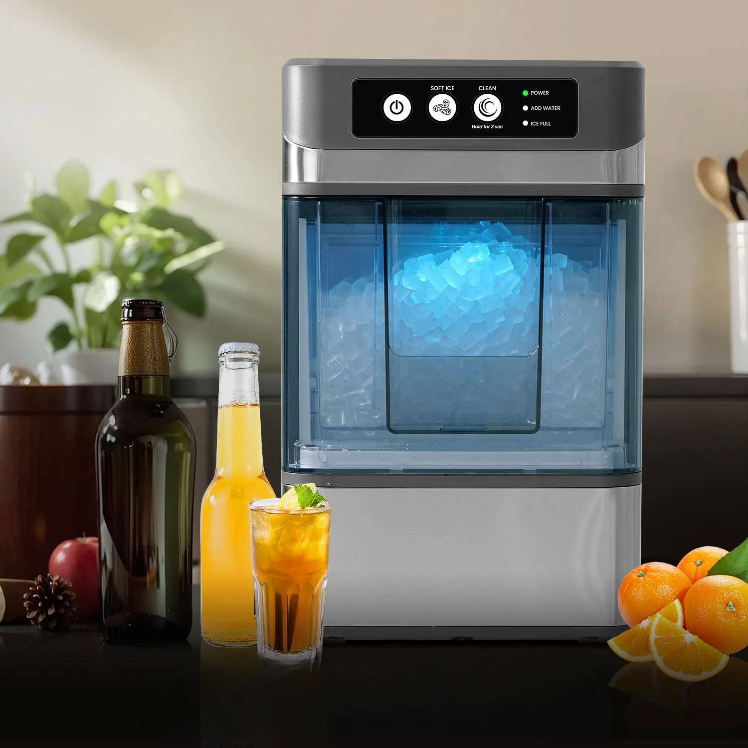Ice machine Commercial milk tea shop Countertop Ice Maker fully automatic household ice machine