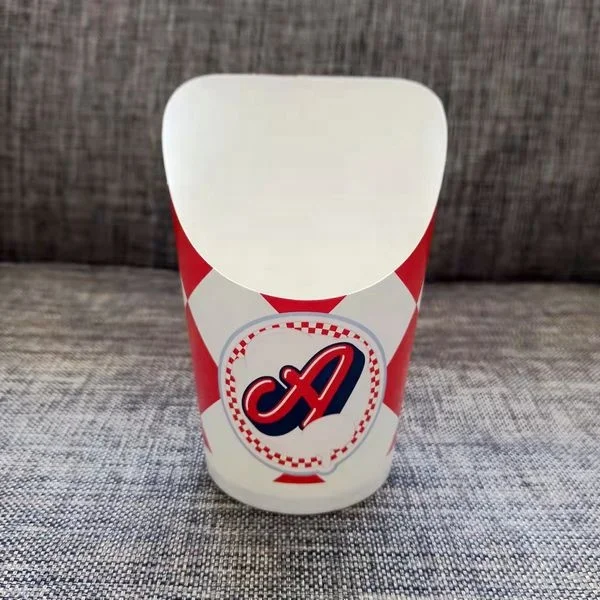 14oz Disposable French Fries Cups, Appetizer Snack Cups with Bamboo Cocktail Picks Set