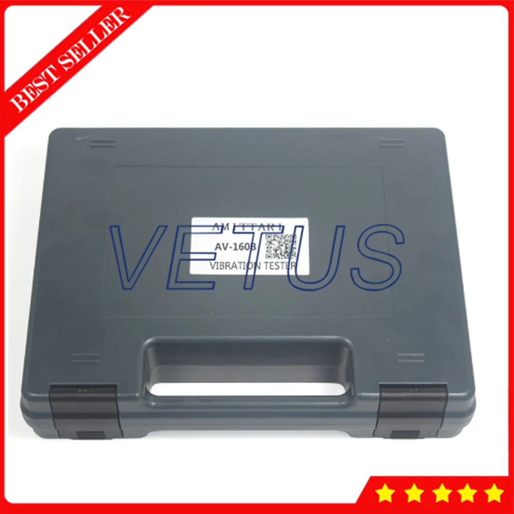 Digital Vibration Meter Tester Analyzer AV-160B with Acceleration Velocity Displacement Tester USB Cable and Software