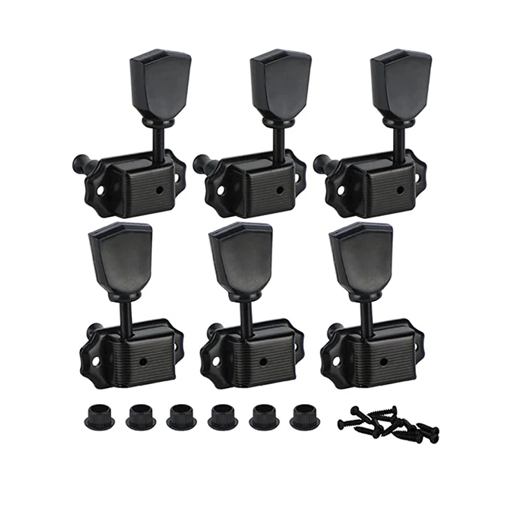Black 6 in line Deluxe Vintage Keystone Style  Machine Heads Guitar Tuning Pegs for LP Electric Guitar