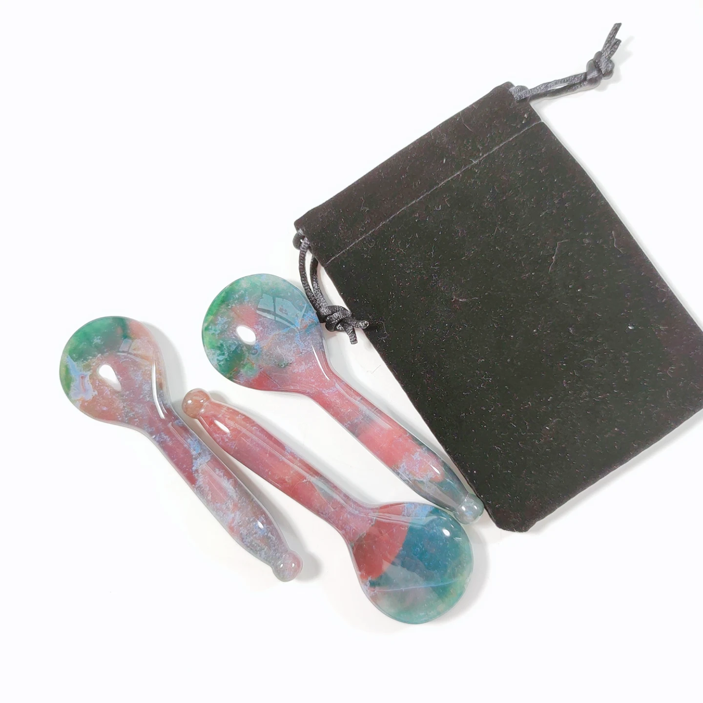 HY Cheap Price Indian Agate Spoon Facial Face Gua Sha Tool