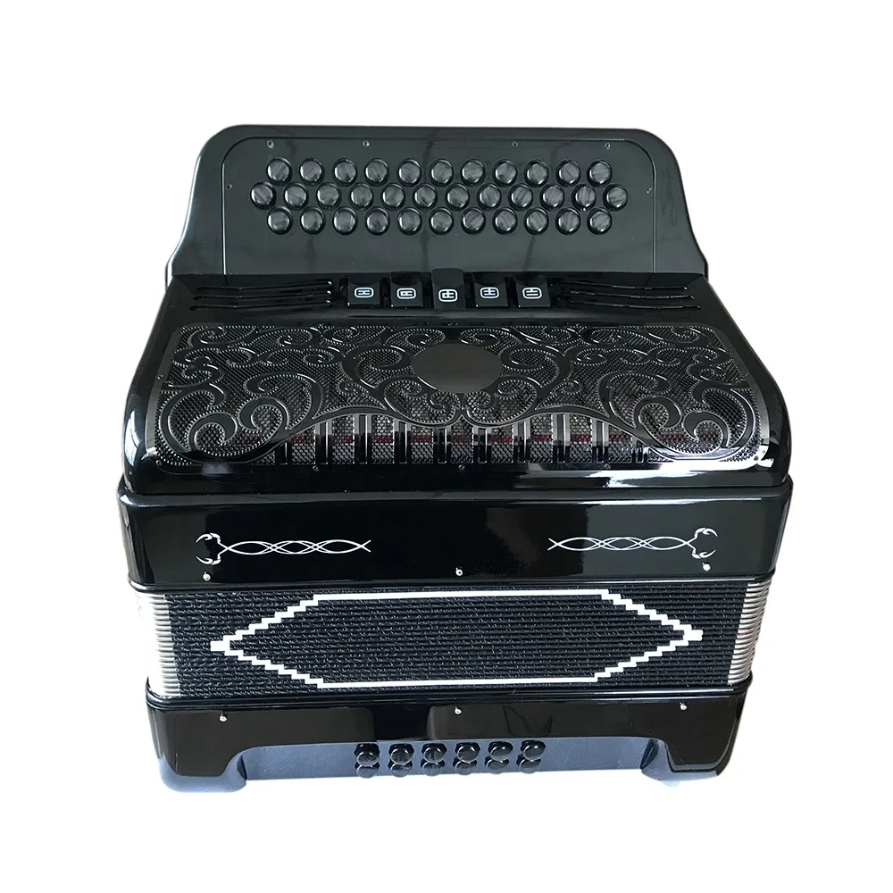 34 Buttons 12 Bass 5 Registers Black Student Accordion accordions Musical JB3412D