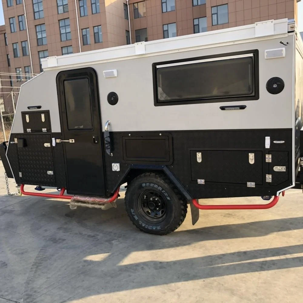 Внедорожник 15 футов Трейлер с душевой кабиной прямой складной