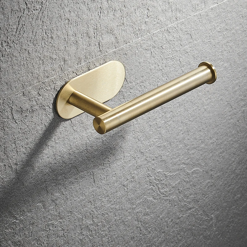 stainless steel self adhesive toilet paper roll holder paper towel holder brushed paper roll holder