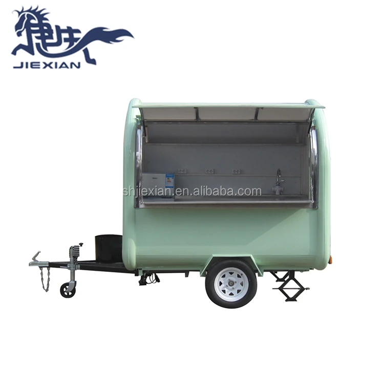 JX-FR220B Hot sale kitchen street food crepe trailer food truck vintage round food trailer