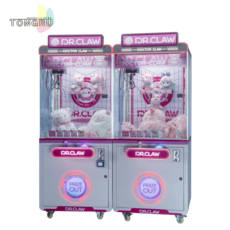 Source Factory Toy Arcade Crane Machine 25 Cents US Dollar Bill Coin Operated Kids Amusement Vending Machine