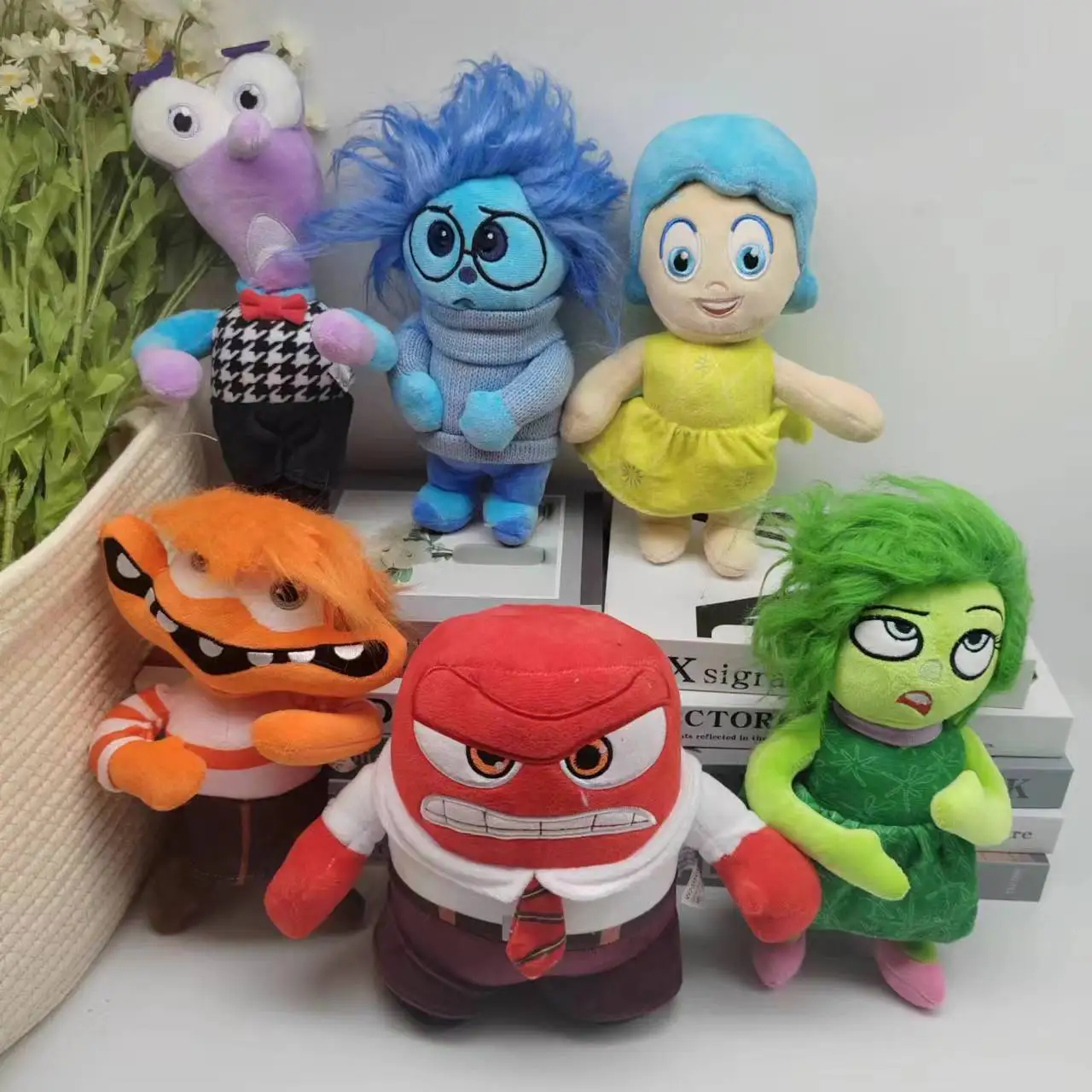 Inside Out Plush Figure Toys Kids Gift Cute Cartoon Character Plush Dolls for Claw Machine