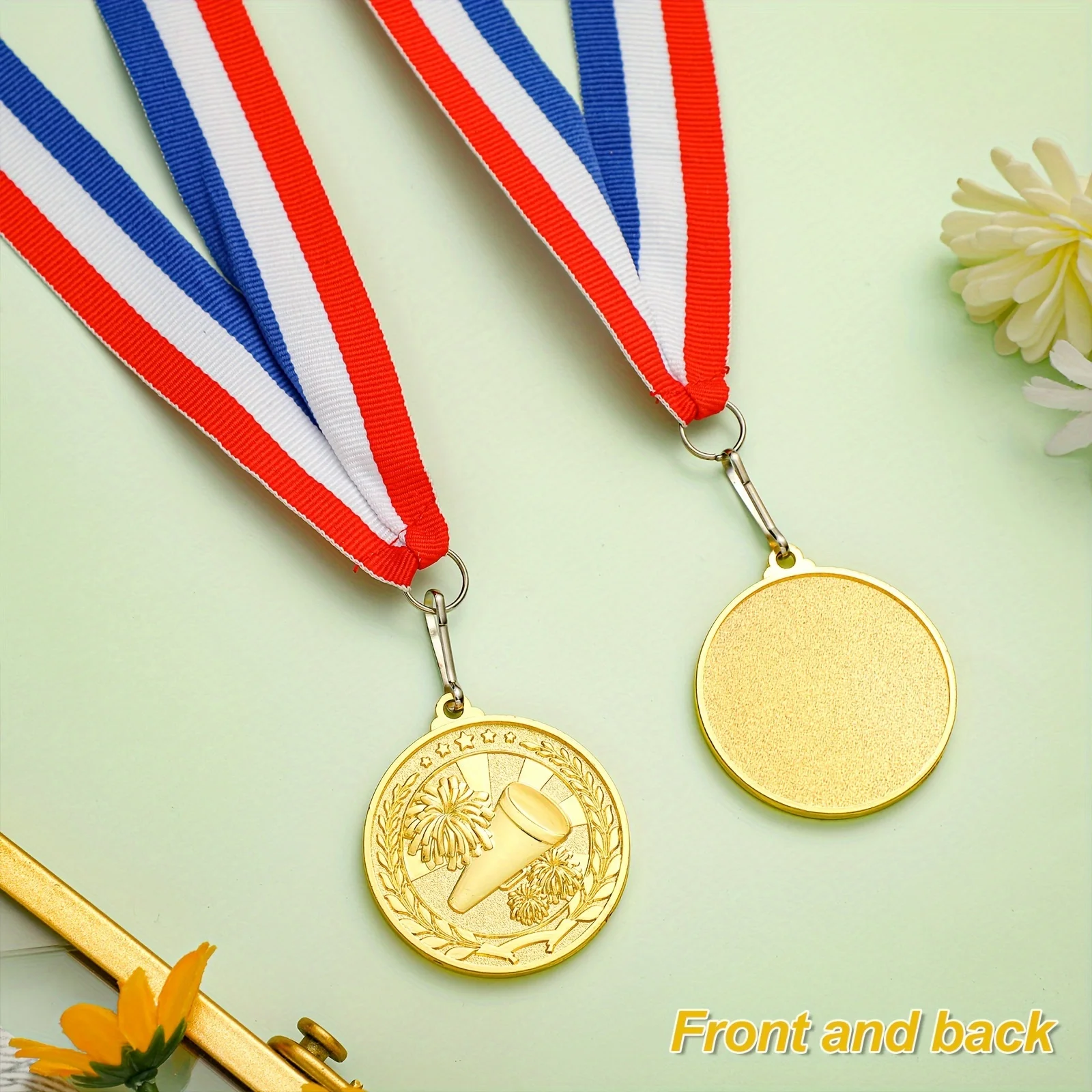 Custom Kids Plastic Gold Winner Medals with Neck Ribbon Party Sports Game Souvenir
