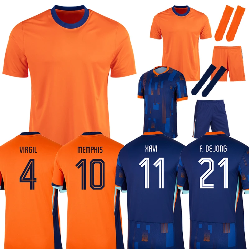 2024 MEMPHIS Football Jersey EURO 24 25 Holland Club DE JONG VIRGIL Shirt Netherlands KLAASSEN Men Kids