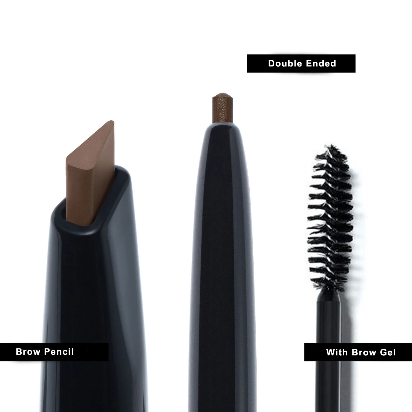 Wholesale No Logo Vegan Brow Tint Pen 2 in 1 Waterproof Twist up Eyebrow Pencil Freeze Gel Brow Liner Soap Kit