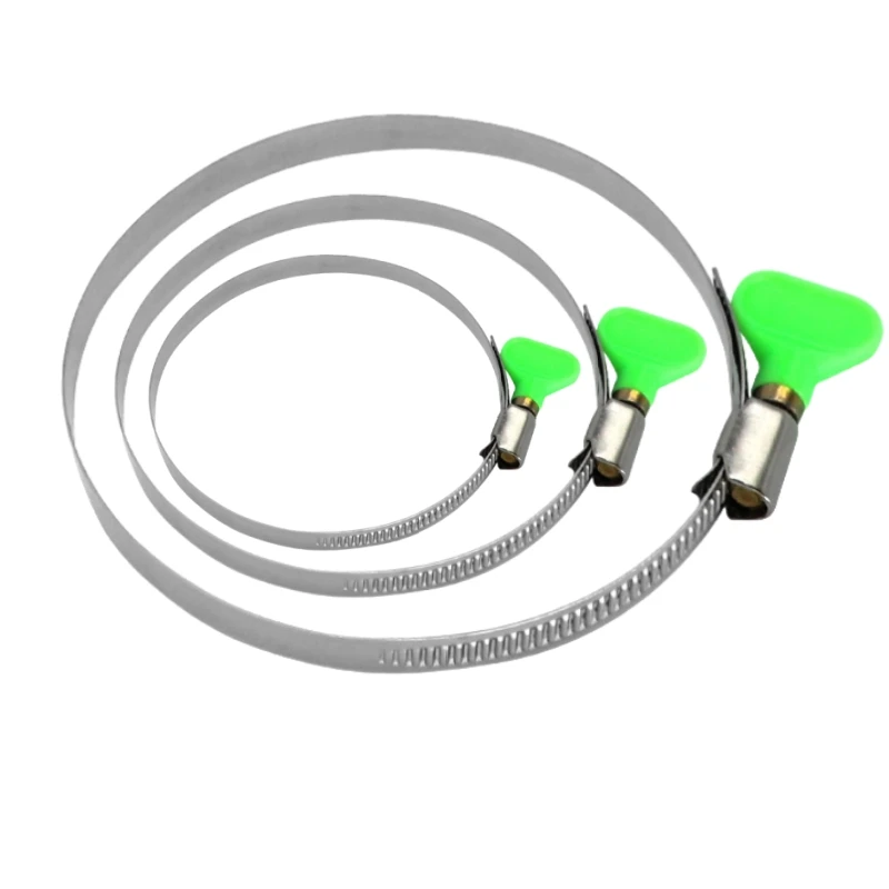 Din Stainless Steel German Type Hose Clamp 9Mm Width 304 201 German Steel Throat Hoop Clamp With A Variety Of Specifications