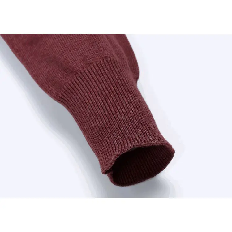 Custom OEM Women crew neck long sleeves cardigan w/button at front knitted Sweater Cashmere like Cotton for Ladies knitwear
