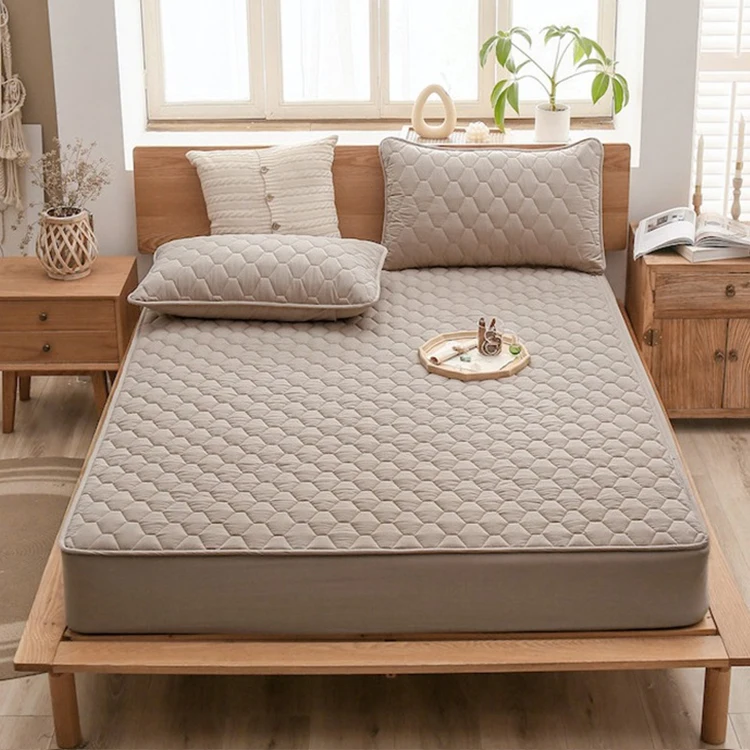 Cotton mattress protector hospital elastic