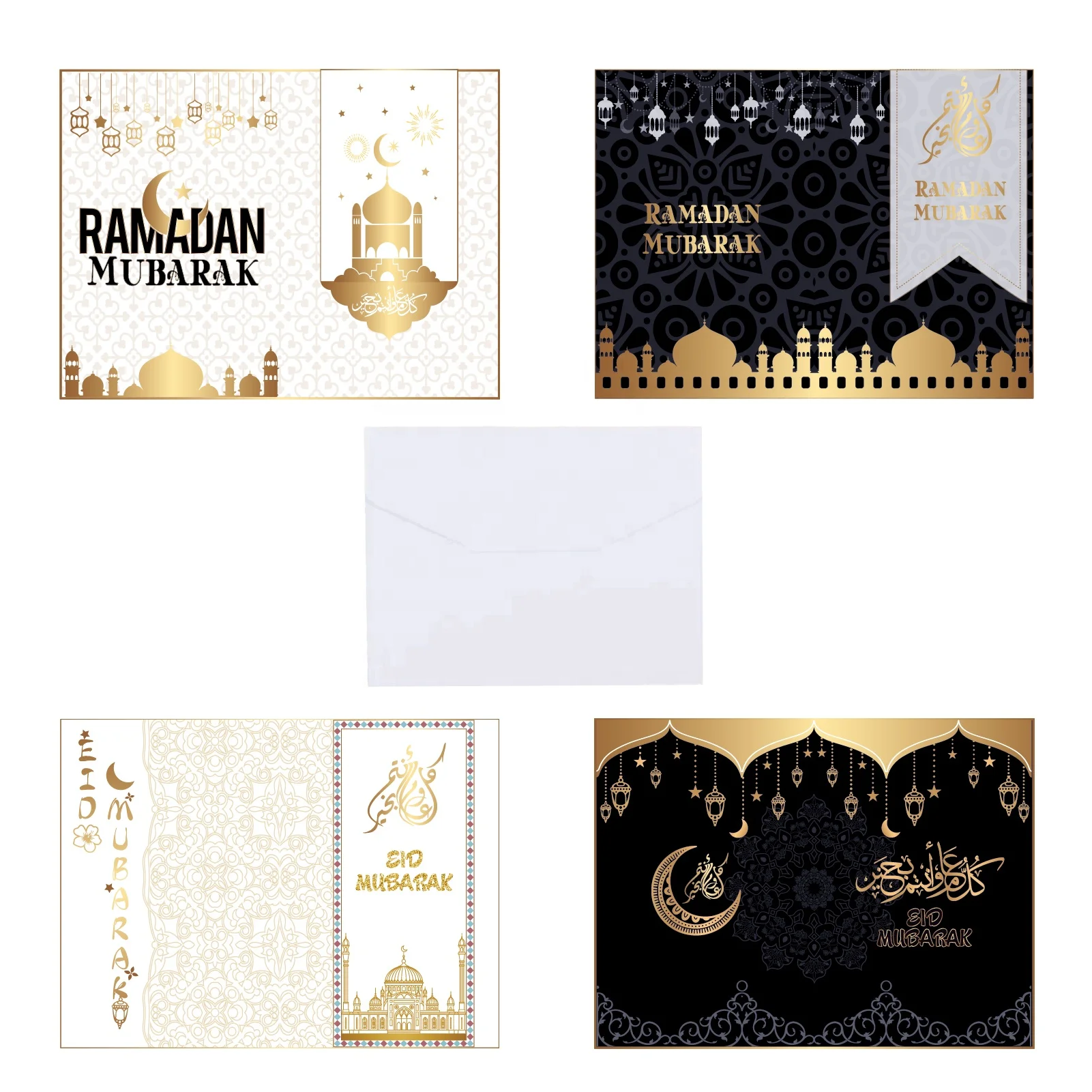 HK004 Eid Mubarak mulim Ramadan Party пригласительные на стол открытки место поздравительные и конверты украшения принадлежности для вечеринок