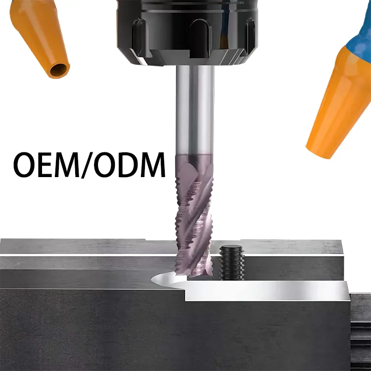 Jin chuan Hot sale  End Mills Carbide Rough End Mills Carbide Wood Cutting Tools HRC55 Roughing End Mills