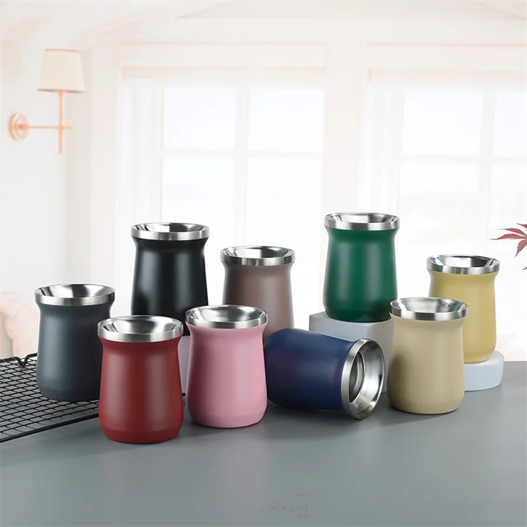 Удивительные Горячие аргентинские чашки Yerba Mate 18/8 из нержавеющей стали с двойными стенками Bombilla и соломой