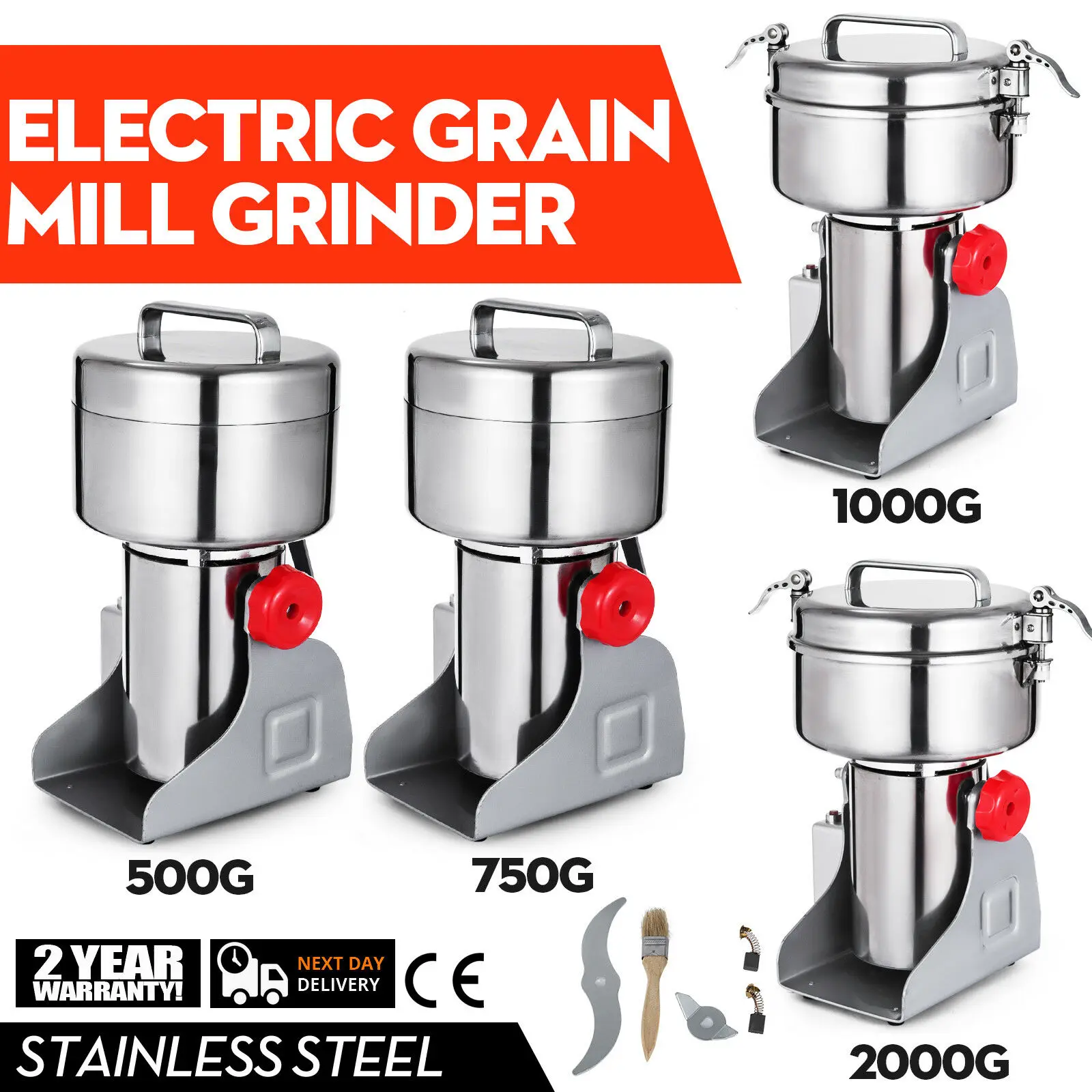  350g 500g 750g 1000g 2000g домашняя или коммерческая новая кофемолка нержавеющая сталь большой бункер пищевой подъемник для подачи крупы и риса шлифовальная