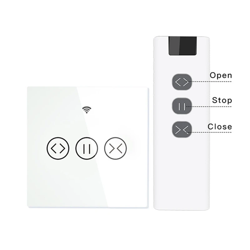 Умный сенсорный роликовый выключатель для штор Tuya WiFi RF433