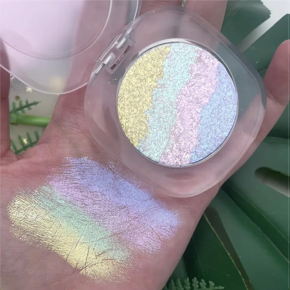 Chameleon highlight mashed potato rainbow colorful diameter 42mm diamond eye shadow optical light variable color makeup