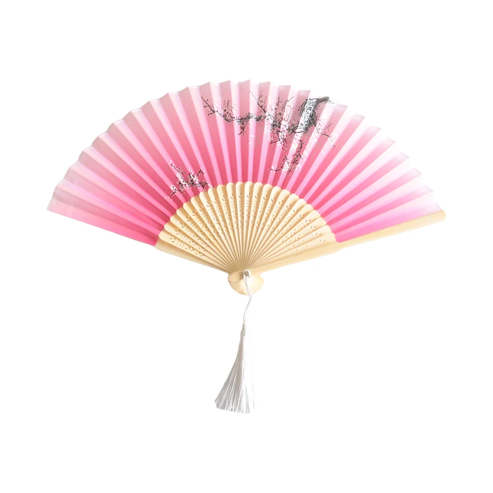 Wholesale Elegant White Folding Silk Hand Fan with Organza Gift bag Wedding Gift & Party Favors