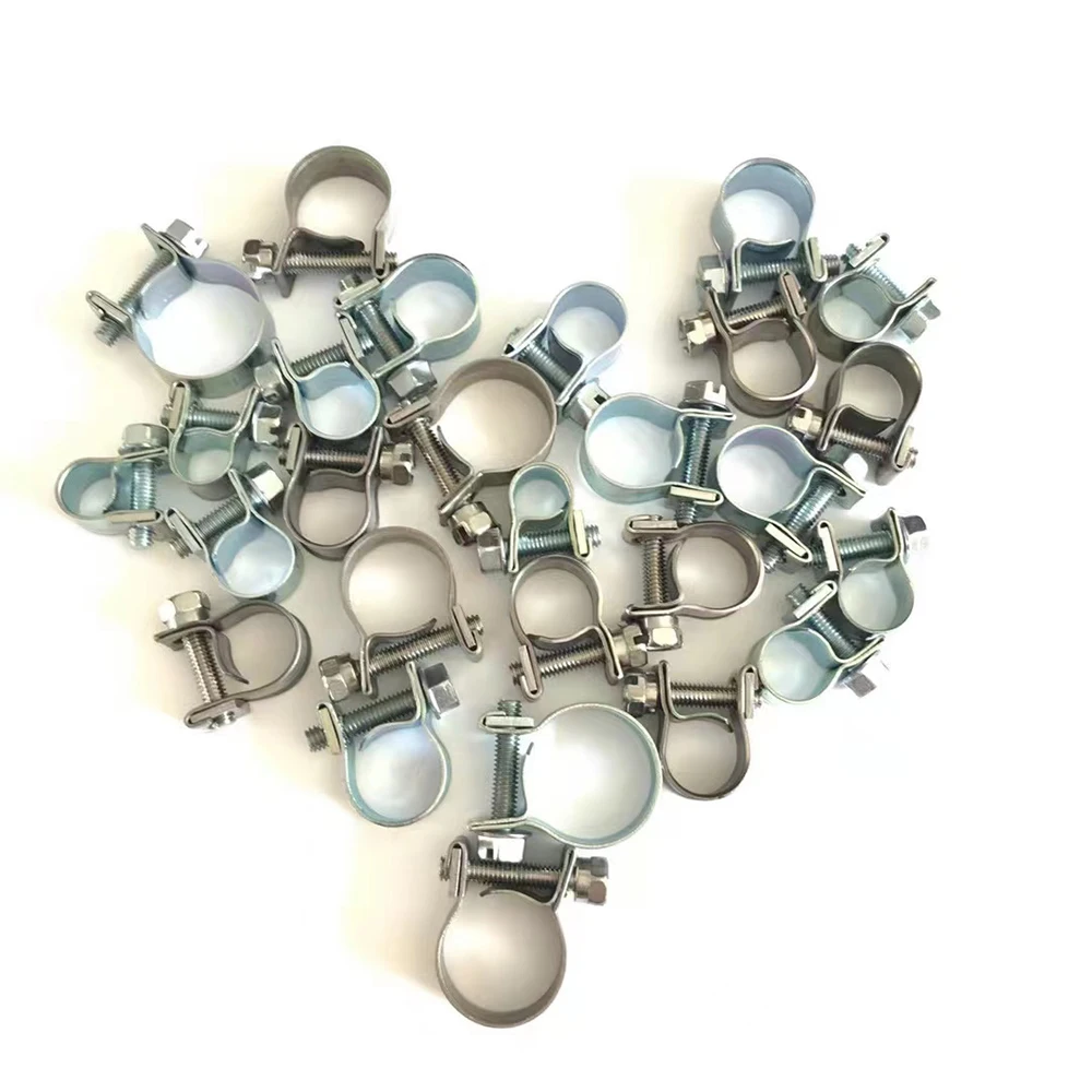 Agricultural strong European galvanized fixed joint tiger clip hose hoop thickened water pipe coated plastic fire hose