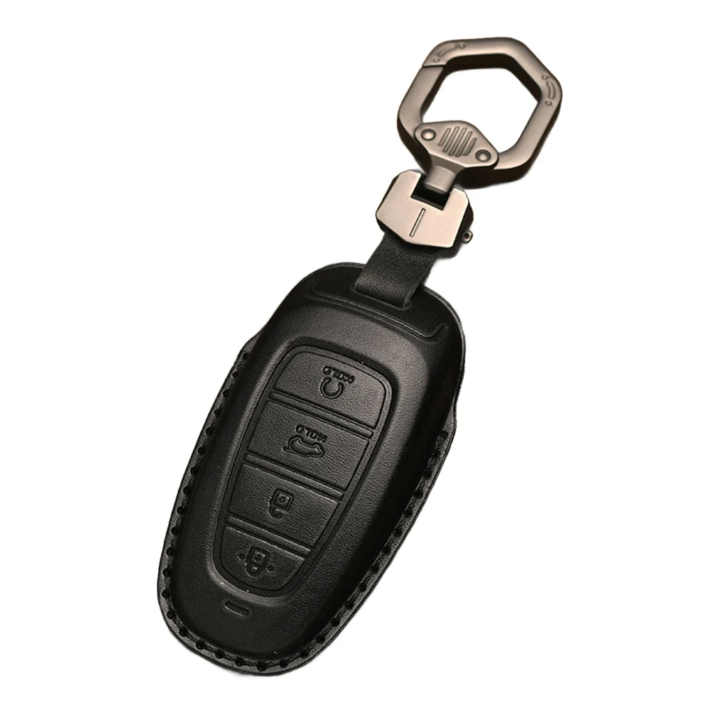 Genuine Leather Key Case Cover Suitable for Hyundai Tucson L car leather bag Fob Key Protector