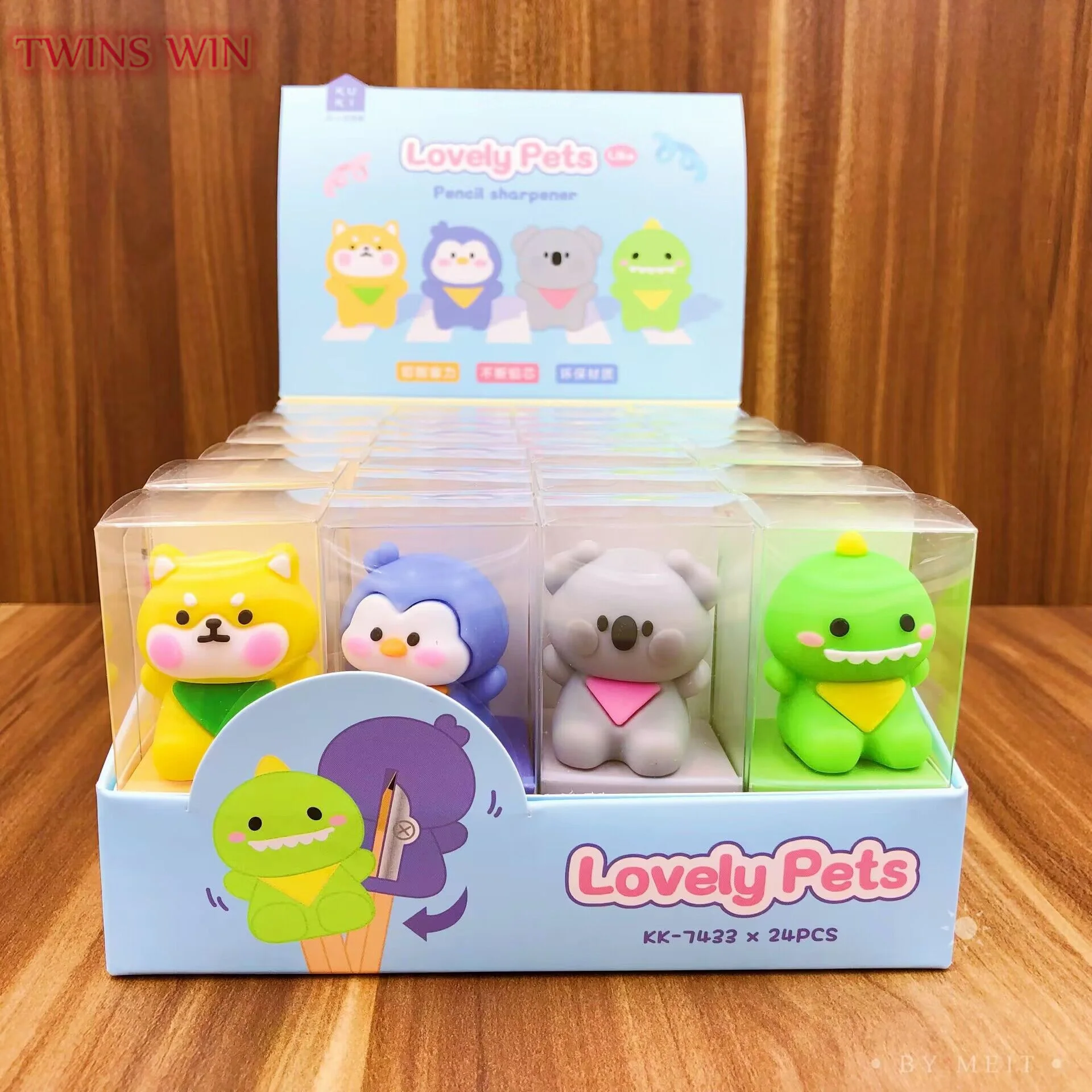 Primary Student Stationery Rotary Pencil Planer Cartoon Animal Silicone Pencil Sharpener 400