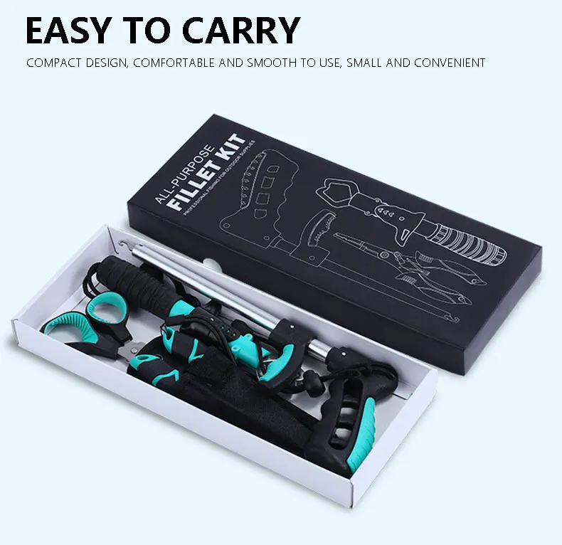 XP902 Fishing Accessories Kit Fishing Lip Gripper Stainless Steel Fishing Pliers Set Fish gear set Tackle Fish Lip Grip