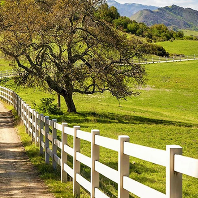 Heavy Duty 3 Rail Cattle Fence 4 Rail Power Coated Black White Color Metal Steel Horse Fence Corral Panel