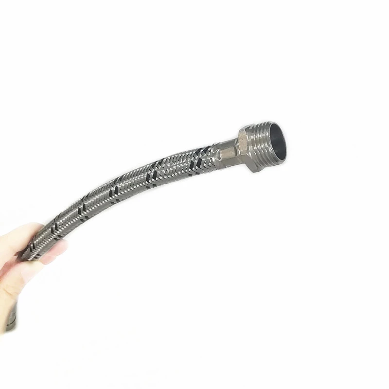 Thread 304 Stainless Steel Flexible Hose For Hot Water , NPT Braided Hose