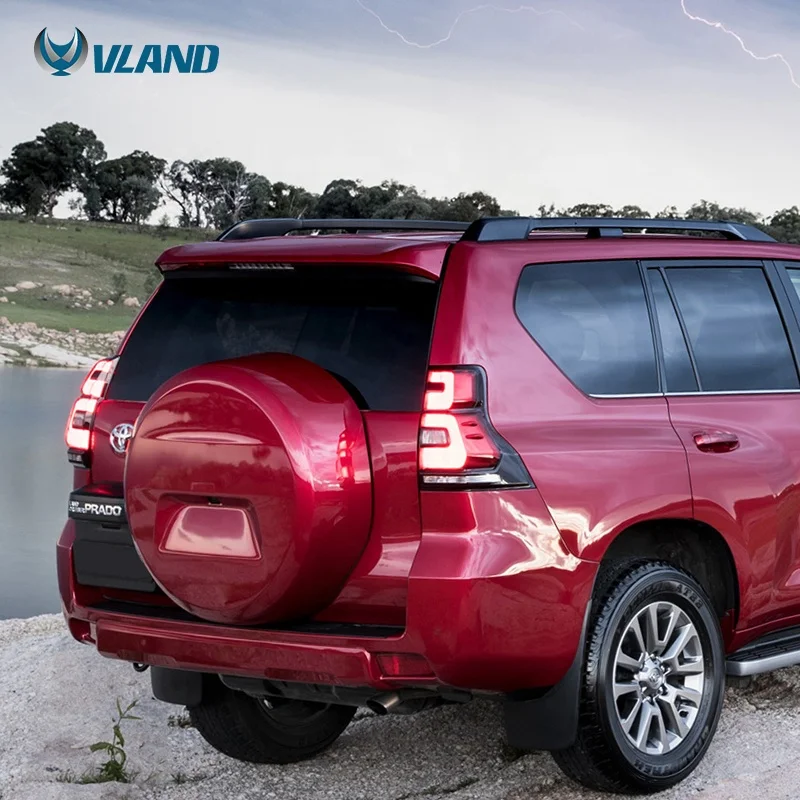 VLAND manufacturer car LED light bars tail light 2010-2016 for Toyota Land Cruiser Prado LED back lamp with sequential indicator